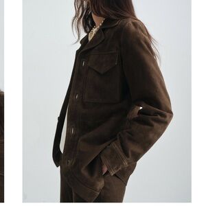 Brand New Never Worn Mango Selection Goatskin Suede Jacket